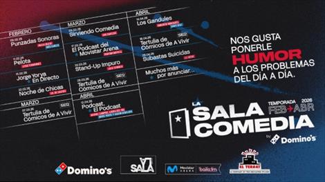 La Sala Comedia by Domino’s pisa el acelerador: nuevos shows confirmados y mucho humor del bueno